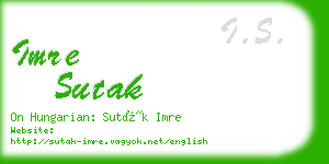 imre sutak business card